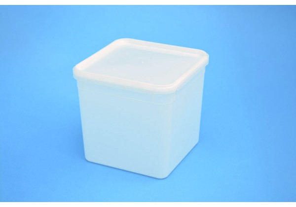 4 LITRE SQUARE TAMPER EVIDENT NATURAL TUB